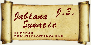 Jablana Šumatić vizit kartica